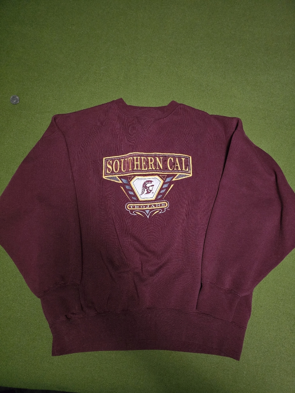 Vintage Southern Cal Trojans Maroon Crewneck Sweatshirt